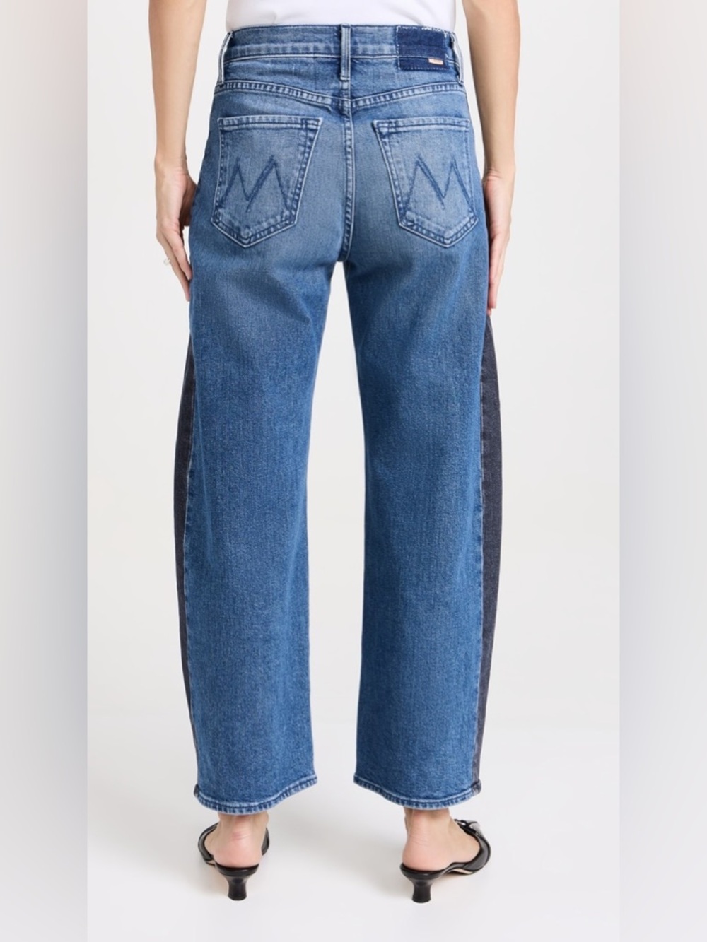 MOTHER Petite Lil Half Pipe Flood Jeans, size 33 - Picture 4 of 12